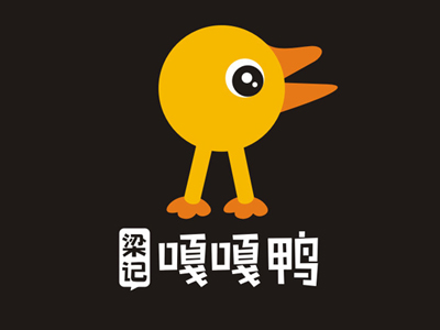 梁记嘎嘎鸭品牌LOGO