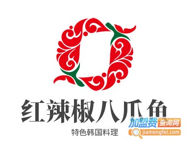 红辣椒八爪鱼特色韩国料理品牌LOGO