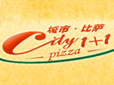 City 1+1 pizza 城市比萨品牌LOGO