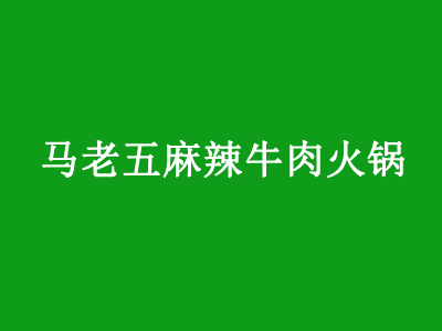 马老五麻辣牛肉火锅加盟费