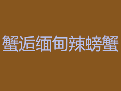 蟹逅缅甸辣螃蟹品牌LOGO