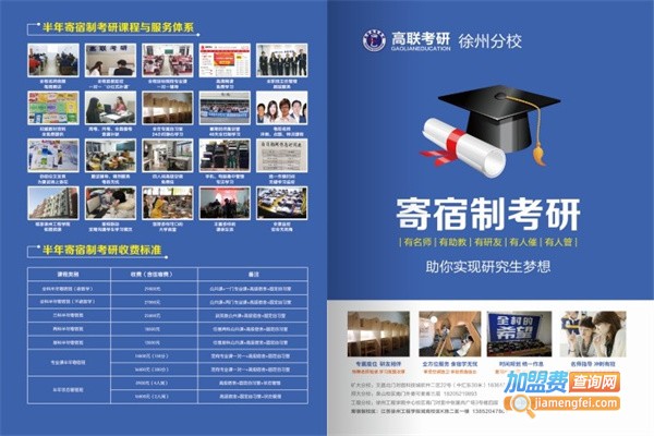 高联考研加盟费用