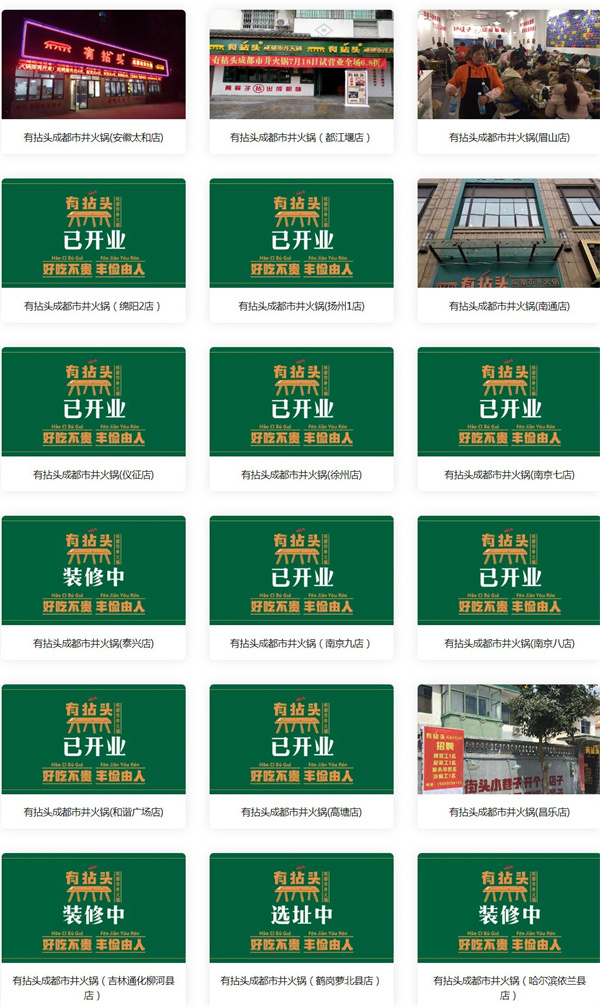 有拈头市井火锅加盟费用